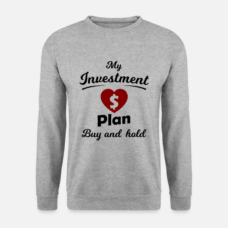 Der Dollar Anleger - Unisex Pullover - Weißgrau meliert
