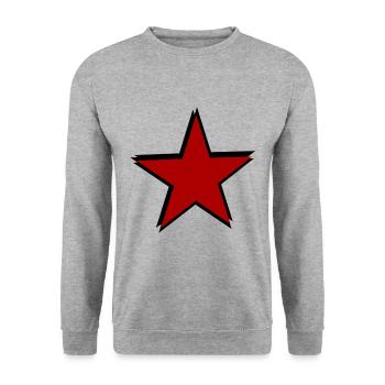 Das Symbol der Sozis - Unisex Pullover - Weißgrau meliert - Vorne - Alina (178cm) & Michal (187cm)
