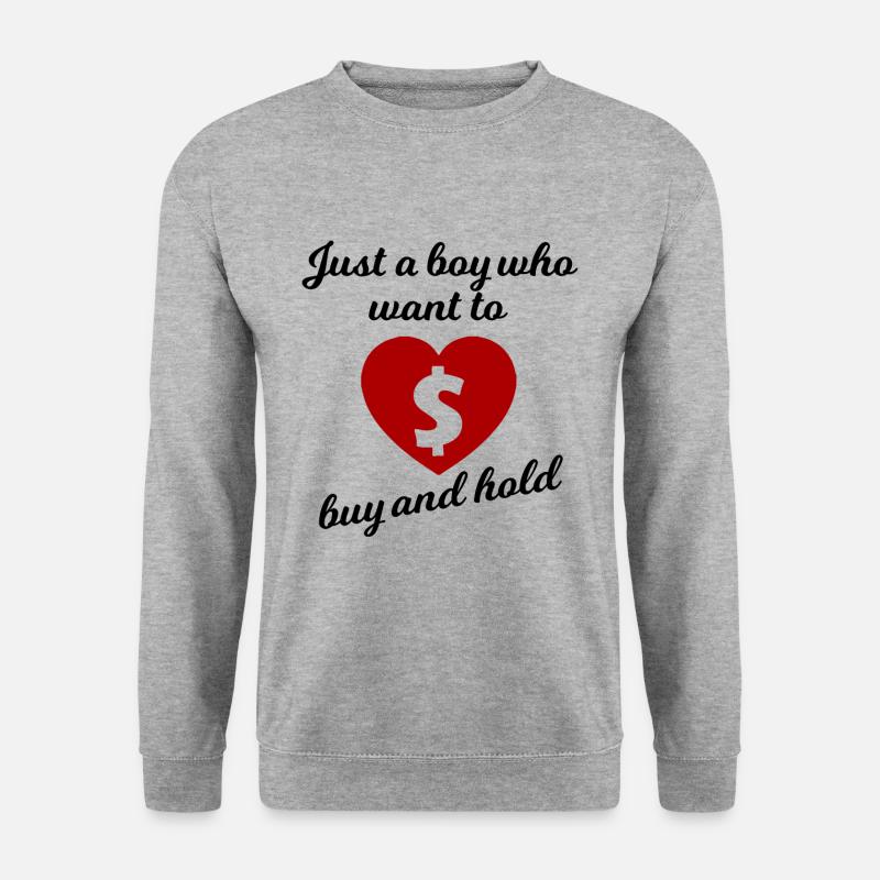 Der Aktien Liebhaber - Unisex Pullover - Weißgrau meliert