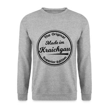 Made in the Kraichgau region - Unisex Sweatshirt - salt & pepper - Front - Alina (178cm) & Michal (187cm)