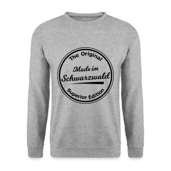 Zuhause im Schwarzwald - Unisex Pullover - Weißgrau meliert - Vorne - Alina (178cm) & Michal (187cm)
