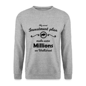 The Stock Market Investor - Unisex Sweatshirt - salt & pepper - Front - Alina (178cm) & Michal (187cm)