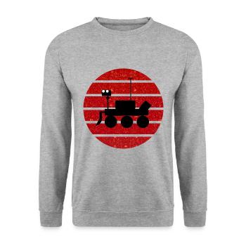Die Weltraum Entdecker - Unisex Pullover - Weißgrau meliert - Vorne - Alina (178cm) & Michal (187cm)