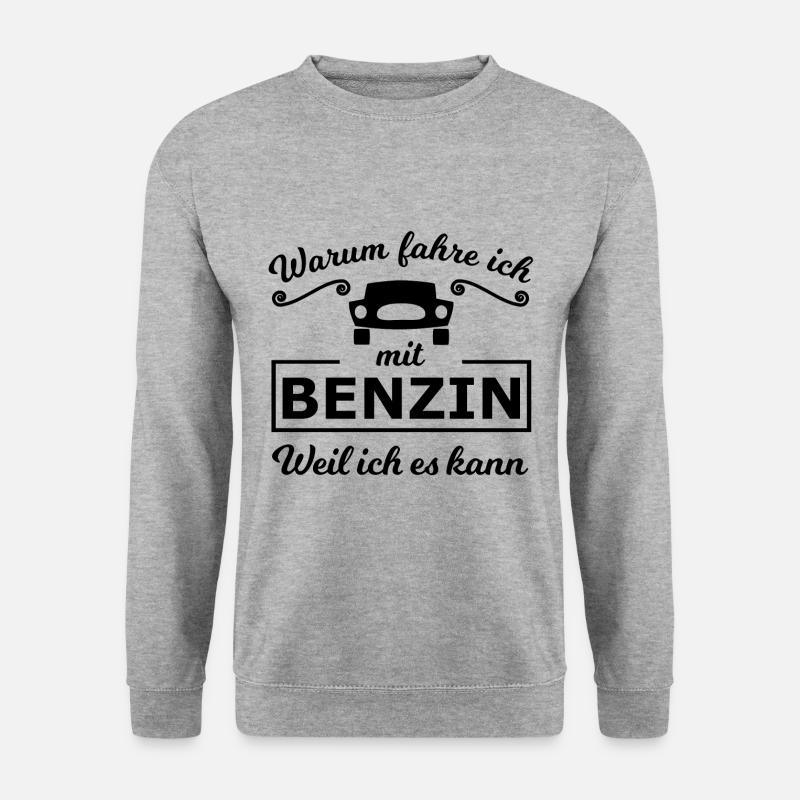 Die Benzin Auto Fahrer - Unisex Pullover - Weißgrau meliert