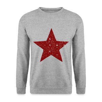 L’étoile socialiste - Sweat-shirt Unisexe - gris chiné - Devant - Alina (178cm) & Michal (187cm)