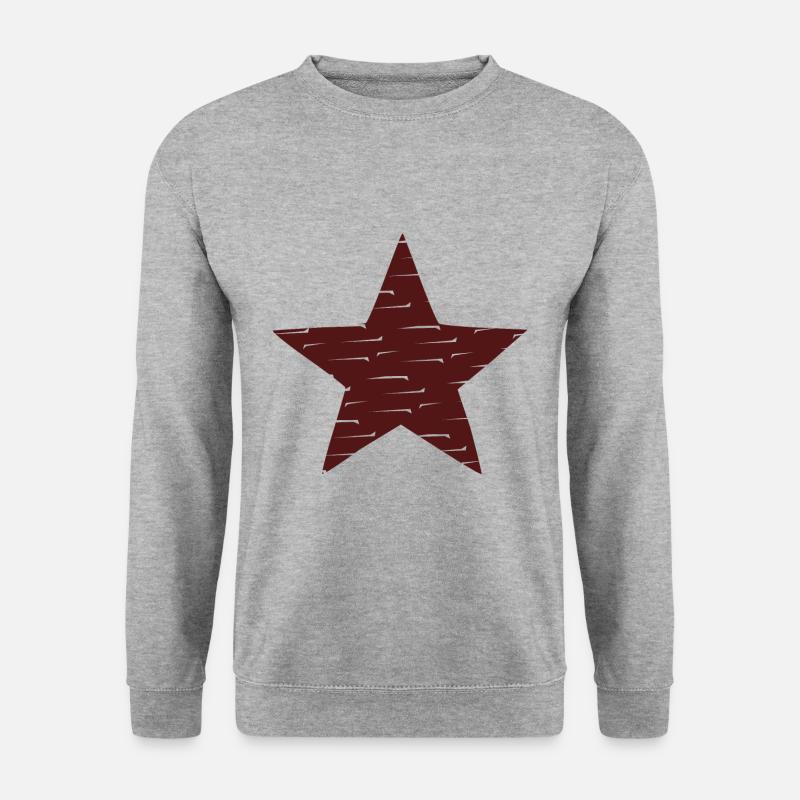 Stern und Sozialismus - Unisex Pullover - Weißgrau meliert