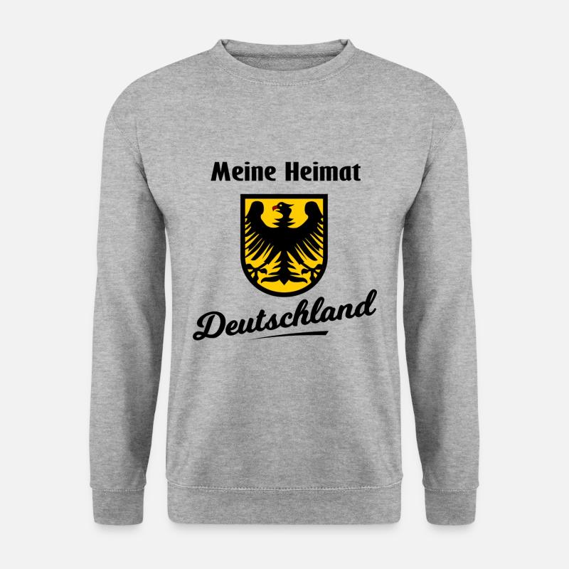 Meine Heimat Deutschland - Unisex Pullover - Weißgrau meliert