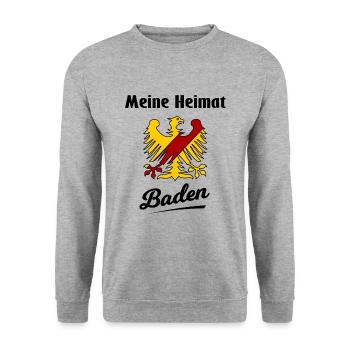 Zuhause im Badnerland - Unisex Pullover - Weißgrau meliert - Vorne - Alina (178cm) & Michal (187cm)