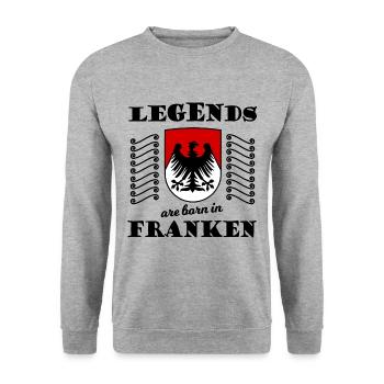Né à Nuremberg - Sweat-shirt Unisexe - gris chiné - Devant - Alina (178cm) & Michal (187cm)