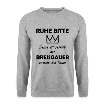 DIe Fans aus dem Breisgau - Unisex Pullover - Weißgrau meliert - Vorne - Alina (178cm) & Michal (187cm)