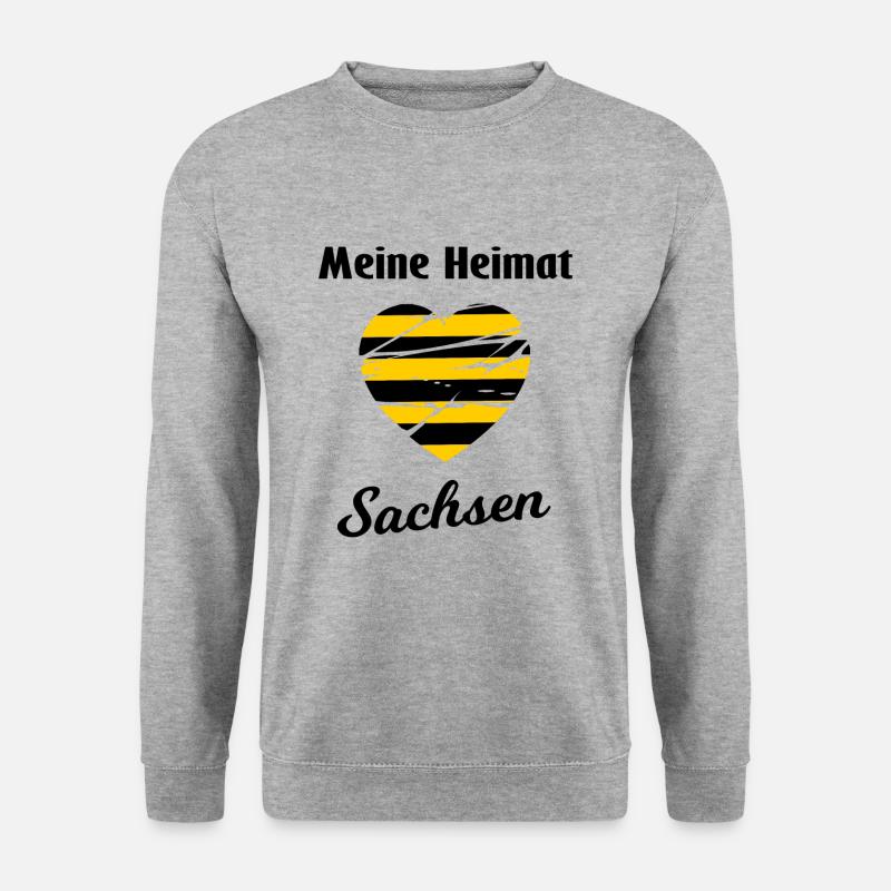 Zuhause in Sachsen - Unisex Pullover - Weißgrau meliert
