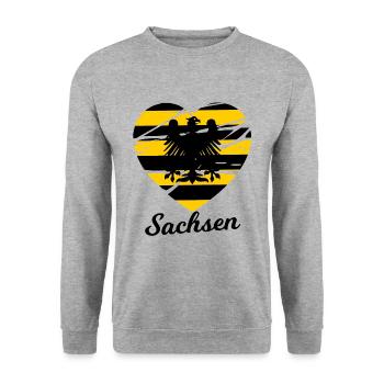 The Saxon Love - Unisex Sweatshirt - salt & pepper - Front - Alina (178cm) & Michal (187cm)