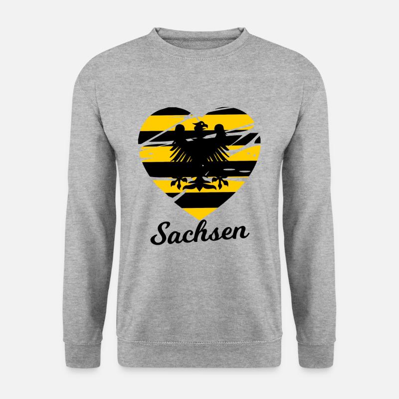 Die Sachsen Liebe - Unisex Pullover - Weißgrau meliert