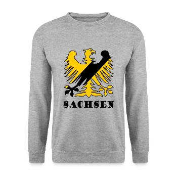 The Saxons in the East - Unisex Sweatshirt - salt & pepper - Front - Alina (178cm) & Michal (187cm)