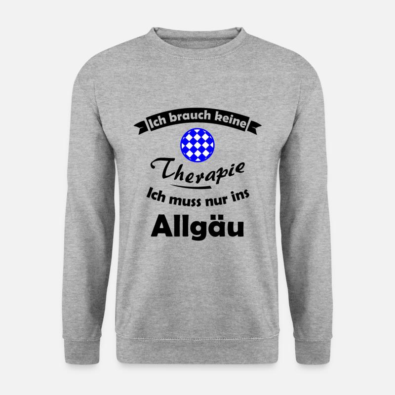 Heimat Allgäu - Unisex Pullover - Weißgrau meliert