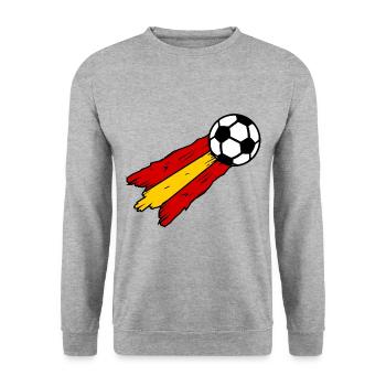 Les supporters d’Espagne - Sweat-shirt Unisexe - gris chiné - Devant - Alina (178cm) & Michal (187cm)