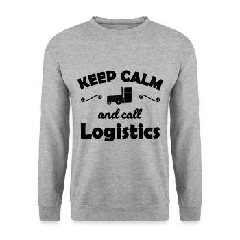 Das beste Logistik Team - Unisex Pullover - Weißgrau meliert - Vorne - Alina (178cm) & Michal (187cm)