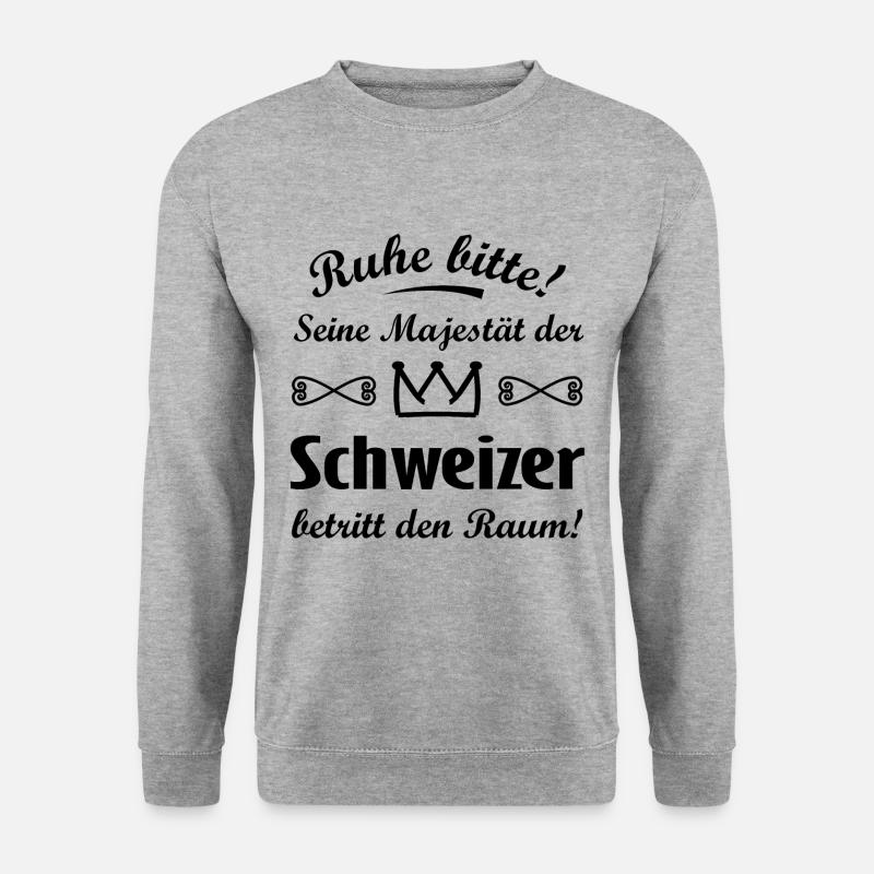 Die Schweizer Hoheit - Unisex Pullover - Weißgrau meliert