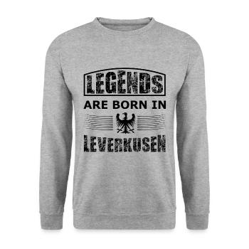 The Leverkusen legends are coming - Unisex Sweatshirt - salt & pepper - Front - Alina (178cm) & Michal (187cm)