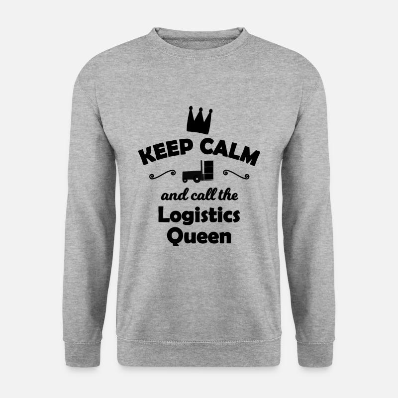 Ruf den Logistiker - Unisex Pullover - Weißgrau meliert