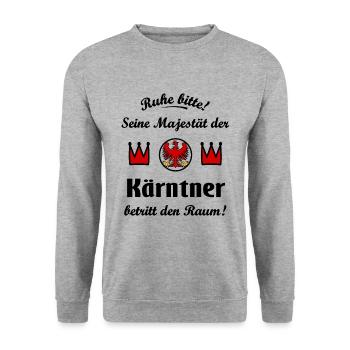 Zuhause im schönen Kärnten - Unisex Pullover - Weißgrau meliert - Vorne - Alina (178cm) & Michal (187cm)