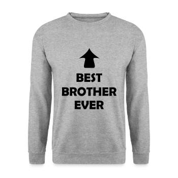 Mein lieber bester Bruder - Unisex Pullover - Weißgrau meliert - Vorne - Alina (178cm) & Michal (187cm)