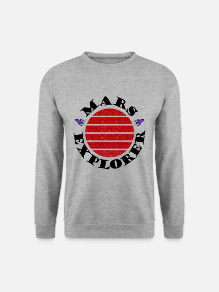 Die Entdecker des Mars - Unisex Pullover - Weißgrau meliert