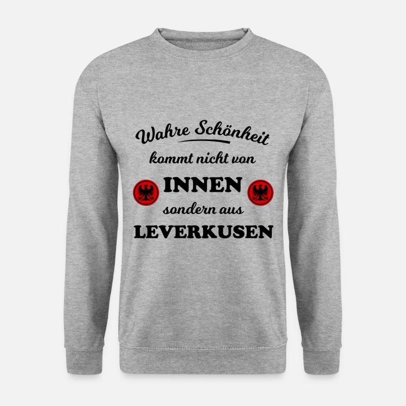 Die schöne Stadt Leverkusen - Unisex Pullover - Weißgrau meliert
