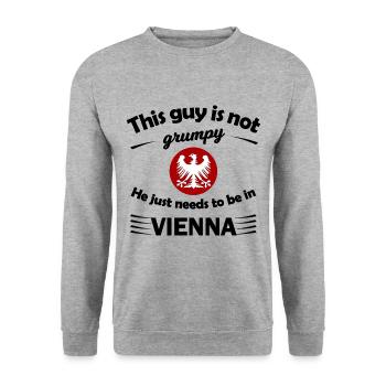 Beautiful Vienna in Austria - Unisex Sweatshirt - salt & pepper - Front - Alina (178cm) & Michal (187cm)