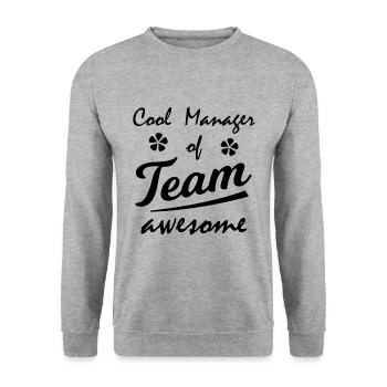The Best Team Supervisor - Unisex Sweatshirt - salt & pepper - Front - Alina (178cm) & Michal (187cm)