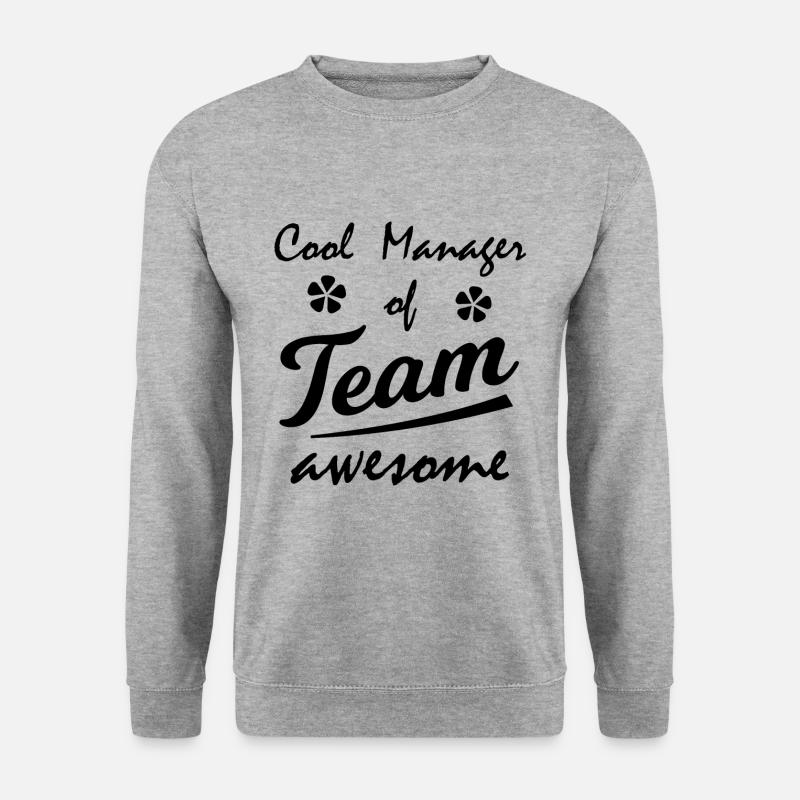 Der beste Team Supervisor - Unisex Pullover - Weißgrau meliert