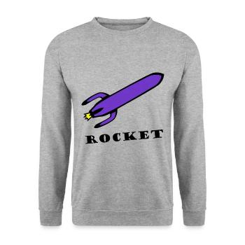 La fusée rapide - Sweat-shirt Unisexe - gris chiné - Devant - Alina (178cm) & Michal (187cm)
