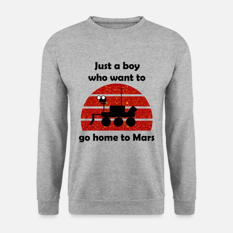 Flug ins Weltall - Unisex Pullover - Weißgrau meliert