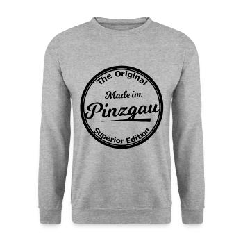 Die Pinzgauer Bubn - Unisex Pullover - Weißgrau meliert - Vorne - Alina (178cm) & Michal (187cm)