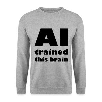 Die Roboter Intelligenz - Unisex Pullover - Weißgrau meliert - Vorne - Alina (178cm) & Michal (187cm)