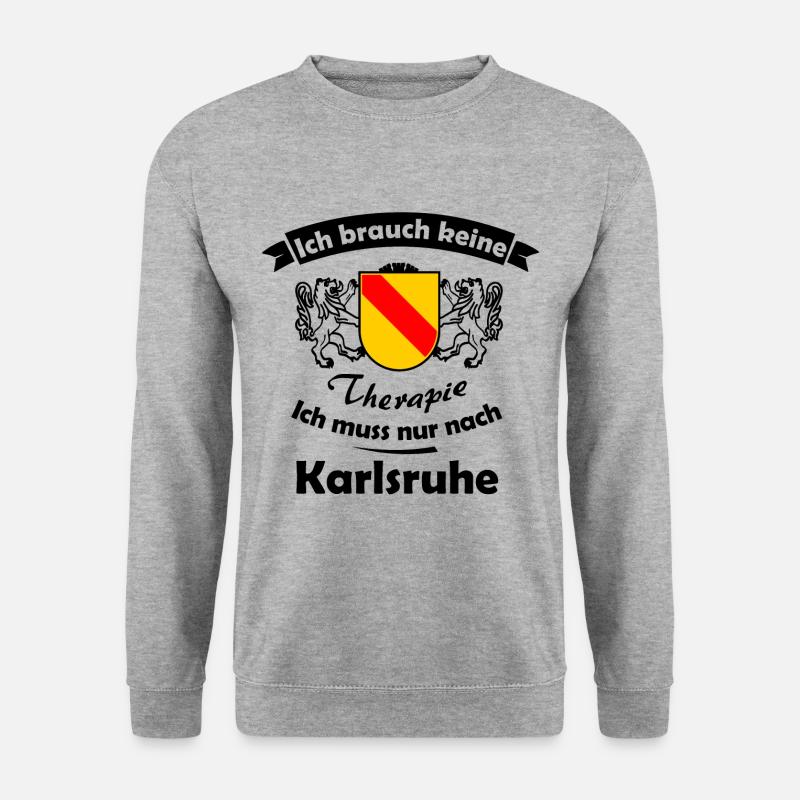 Die Therapie in Karlsruhe - Unisex Pullover - Weißgrau meliert