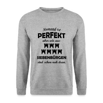 The Transylvanian Saxons - Unisex Sweatshirt - salt & pepper - Front - Alina (178cm) & Michal (187cm)