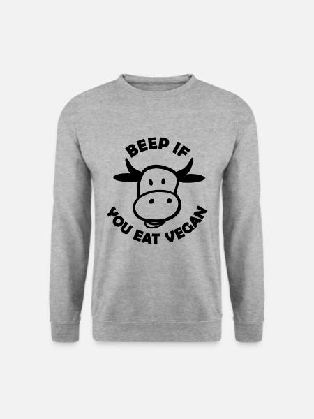 Die veganen Feinschmecker - Unisex Pullover - Weißgrau meliert