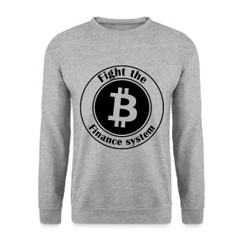 Kämpfe für die finanzielle Unabhängigkeit - Unisex Pullover - Weißgrau meliert - Vorne - Alina (178cm) & Michal (187cm)