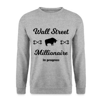 Der Investor Star - Unisex Pullover - Weißgrau meliert - Vorne - Alina (178cm) & Michal (187cm)