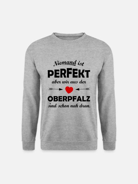Perfekt aus der Oberpfalz - Unisex Pullover - Weißgrau meliert
