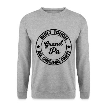 The very best grandpa - Unisex Sweatshirt - salt & pepper - Front - Alina (178cm) & Michal (187cm)