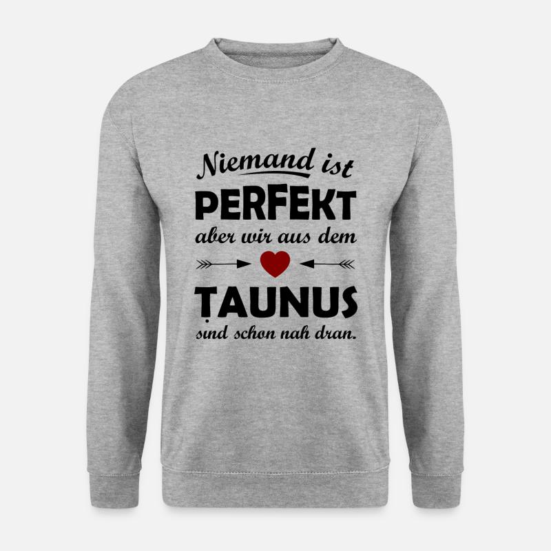 Zuhause im Taunus - Unisex Pullover - Weißgrau meliert