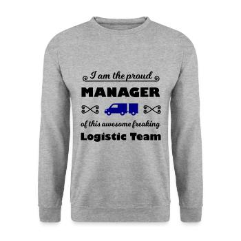 The best logistics - Unisex Sweatshirt - salt & pepper - Front - Alina (178cm) & Michal (187cm)