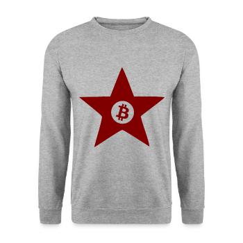 Die Krypto Revolution Bitcoin - Unisex Pullover - Weißgrau meliert - Vorne - Alina (178cm) & Michal (187cm)