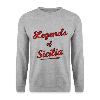 Die Helden aus Sizilien - Unisex Pullover - Weißgrau meliert - Vorne - Alina (178cm) & Michal (187cm)