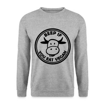 Le mode de vie végétalien - Sweat-shirt Unisexe - gris chiné - Devant - Alina (178cm) & Michal (187cm)