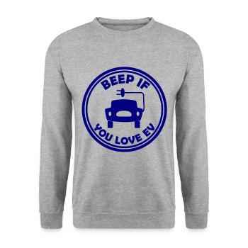 Voitures électriques - Sweat-shirt Unisexe - gris chiné - Devant - Alina (178cm) & Michal (187cm)