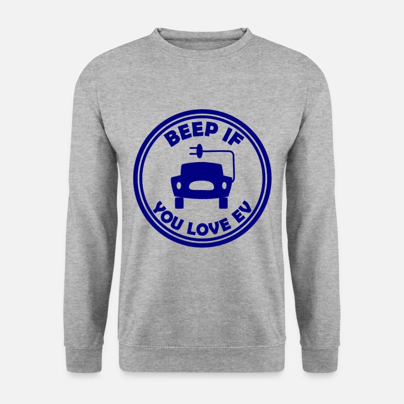 Elektrische Autos - Unisex Pullover - Weißgrau meliert