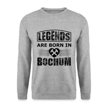 The heroes from Bochum - Unisex Sweatshirt - salt & pepper - Front - Alina (178cm) & Michal (187cm)